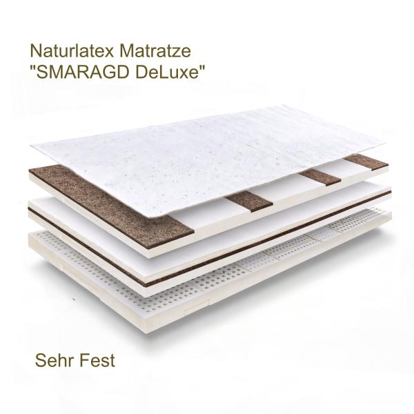 Naturlatex Matratze "SMARAGD DeLuxe " Sehr fest
